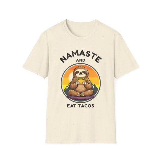Namaste and Eat Tacos Sloth T-Shirt